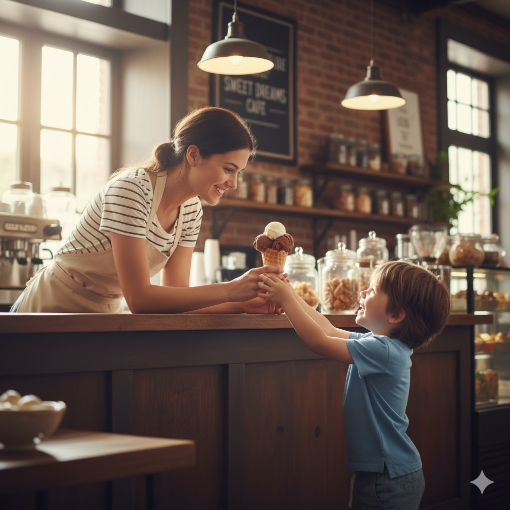 Local Dubai vendor spreading happiness by offering a One Dirham ice cream as part of 1Dirham movement.